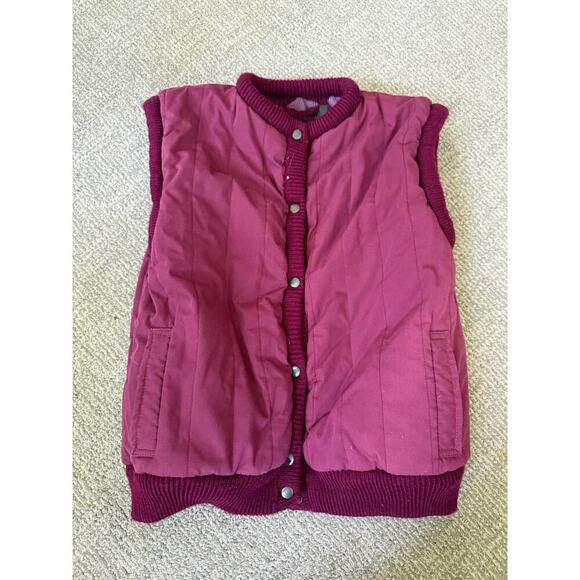 Michael Lewis Vintage reversible patterned sweater 
/fabric burgundy Vest  M - Picture 7 of 7